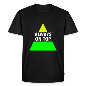 Always on top (split triangle) - Men's Premium Organic T-Shirt - black - Front - Nico (187cm)