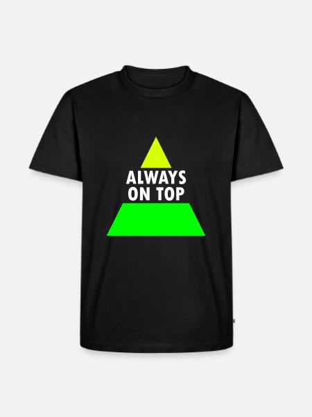 Always on top (split triangle) - Men's Premium Organic T-Shirt - black