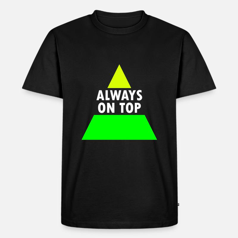 Always on top (split triangle) - Men's Premium Organic T-Shirt - black