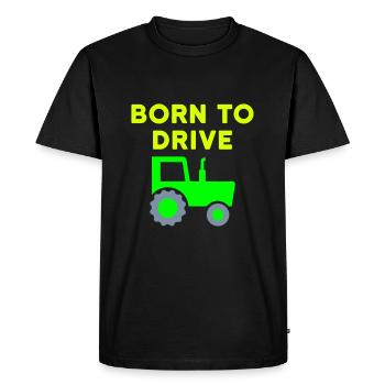 Né pour conduire des tracteurs (Traktor mit Verdeck) - T-shirt Premium bio Homme - noir - Devant - Nico (187cm)