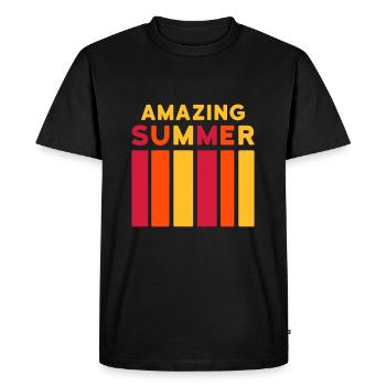 Été incroyable (bar) - T-shirt Premium bio Homme - noir - Devant - Nico (187cm)