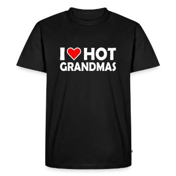 I love grandmas - Men's Premium Organic T-Shirt - black - Front - Nico (187cm)