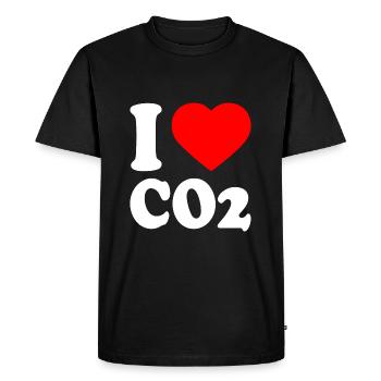 I love co2 - T-shirt Premium bio Homme - noir - Devant - Nico (187cm)