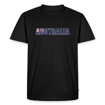 Australie Rugby6 Australie - T-shirt Premium bio Homme - noir - Devant - Nico (187cm)