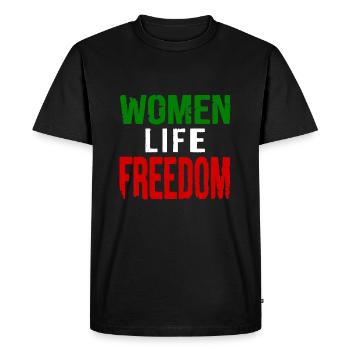 Women life freedom iran - Men's Premium Organic T-Shirt - black - Front - Nico (187cm)