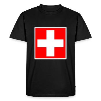 suisse - T-shirt Premium bio Homme - noir - Devant - Nico (187cm)