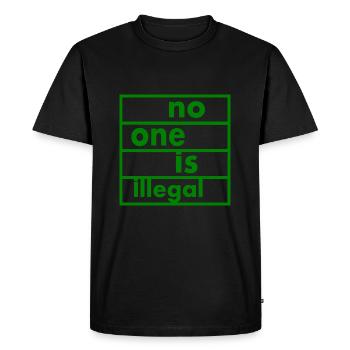 No one is illegal - Men's Premium Organic T-Shirt - black - Front - Nico (187cm)