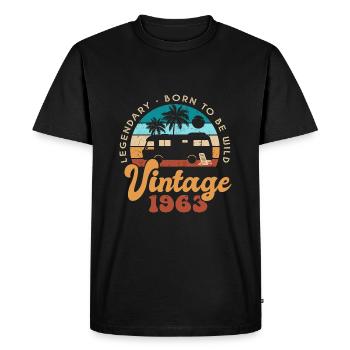 60 Years Anniversary 60 Years Born in 1963 - Men's Premium Organic T-Shirt - black - Front - Nico (187cm)