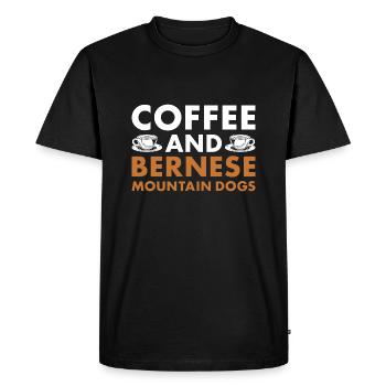 Café et Bouvier Bernois - T-shirt Premium bio Homme - noir - Devant - Nico (187cm)