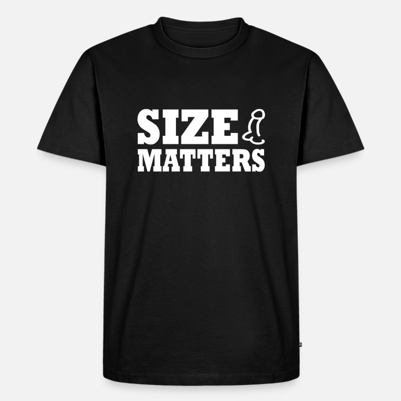 Penis size matters - Männer Premium Bio T-Shirt - Schwarz
