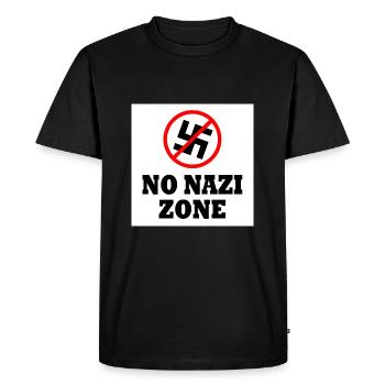 To the right - Men's Premium Organic T-Shirt - black - Front - Nico (187cm)