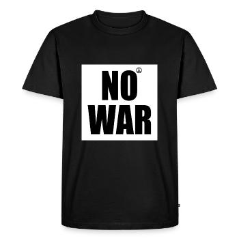 No war - T-shirt Premium bio Homme - noir - Devant - Nico (187cm)