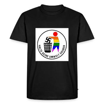 Gardez votre environnement propre - FCK FRS - T-shirt Premium bio Homme - noir - Devant - Nico (187cm)