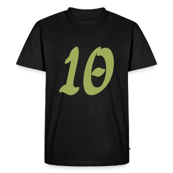 10 - T-shirt Premium bio Homme - noir - Devant - Nico (187cm)