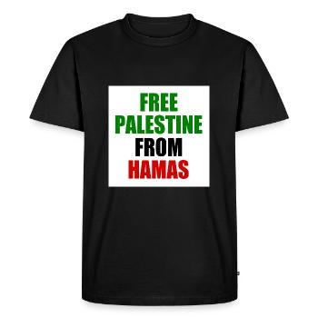 Free palestine - Men's Premium Organic T-Shirt - black - Front - Nico (187cm)