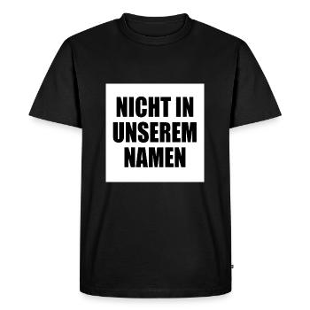Pas en mon nom - T-shirt Premium bio Homme - noir - Devant - Nico (187cm)
