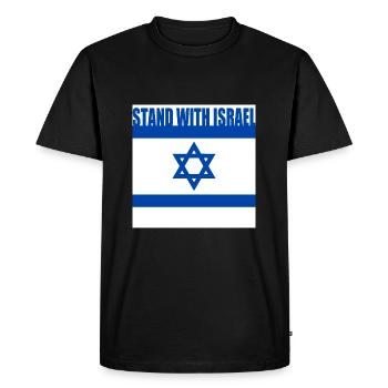 Stand with israel - T-shirt Premium bio Homme - noir - Devant - Nico (187cm)