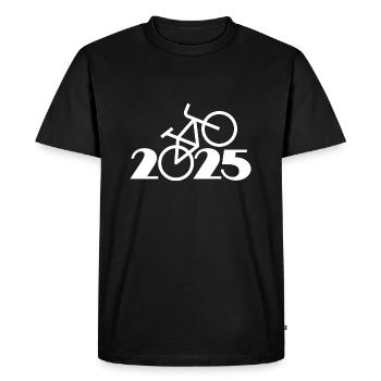 Tour à vélo 2025, VTT 2025, Vélo 2025 - T-shirt Premium bio Homme - noir - Devant - Nico (187cm)