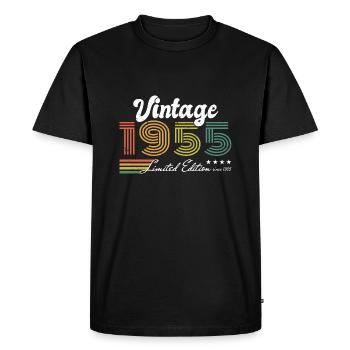 Anniversaire Millésime 1955 Edition Limitée - 1955 - T-shirt Premium bio Homme - noir - Devant - Nico (187cm)