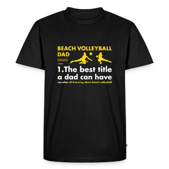 Sport Dad Definition Beach Volleyball - Men's Premium Organic T-Shirt - black - Front - Nico (187cm)