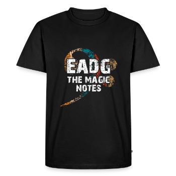EADG les notes de basse magiques - design de basse cool - T-shirt Premium bio Homme - noir - Devant - Nico (187cm)
