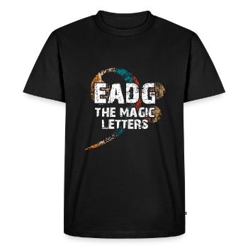 EADG les notes de basse magiques - design de basse cool - T-shirt Premium bio Homme - noir - Devant - Nico (187cm)