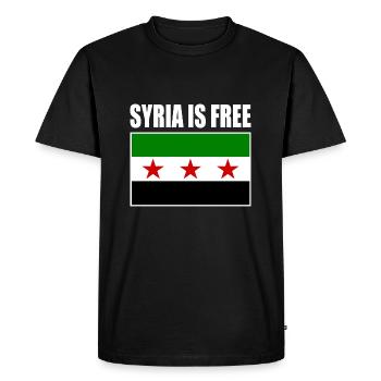 Drapeau de la Syrie - T-shirt Premium bio Homme - noir - Devant - Nico (187cm)