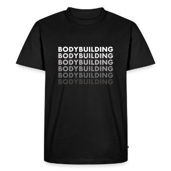 Musculation sportive - T-shirt Premium bio Homme - noir - Devant - Nico (187cm)