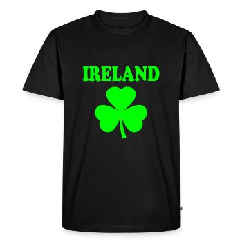 Trèfle d’Irlande - T-shirt Premium bio Homme - noir - Devant - Nico (187cm)