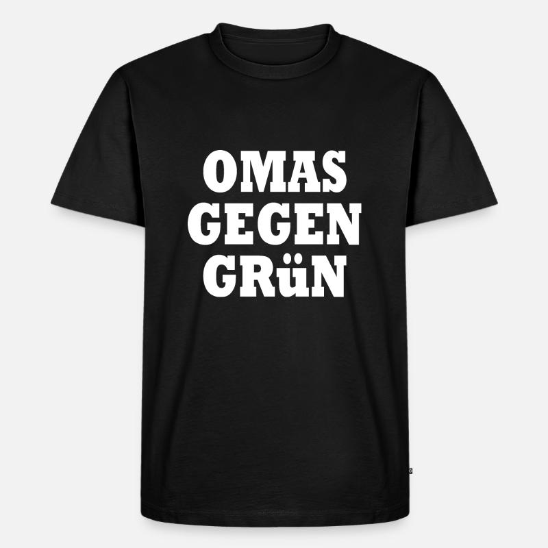 Omas gegen grün - Männer Premium Bio T-Shirt - Schwarz
