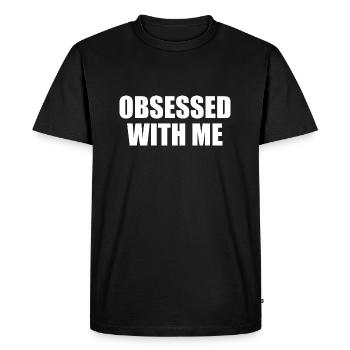 obsessed with me - Men's Premium Organic T-Shirt - black - Front - Nico (187cm)
