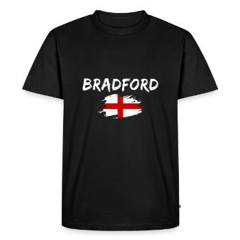 Bradford, Angleterre - T-shirt Premium bio Homme - noir - Devant - Nico (187cm)
