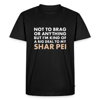 Je suis un gros problème pour mon Shar Pei - T-shirt Premium bio Homme - noir - Devant - Nico (187cm)