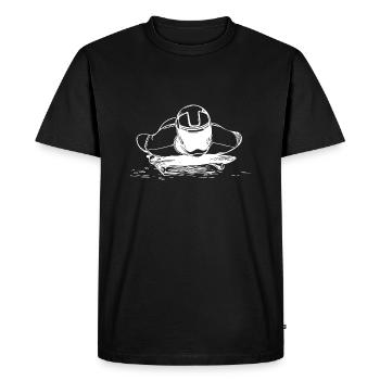 Brave cavalier squelette dans le canal de glace - T-shirt Premium bio Homme - noir - Devant - Nico (187cm)