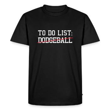 Liste des choses à faire dans le sport Ballon chasseur - T-shirt Premium bio Homme - noir - Devant - Nico (187cm)