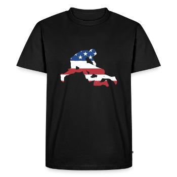 Sport Us Flag Kabaddi - T-shirt Premium bio Homme - noir - Devant - Nico (187cm)