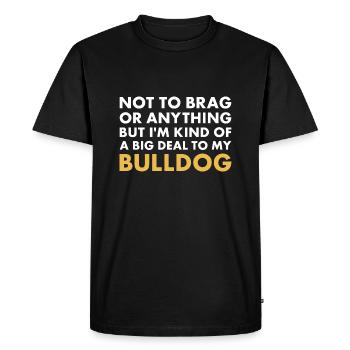 Je suis un gros problème pour mon bouledogue - T-shirt Premium bio Homme - noir - Devant - Nico (187cm)