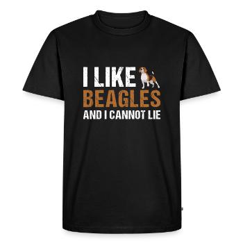 I Like Beagle And I Cannot Lie - Men's Premium Organic T-Shirt - black - Front - Nico (187cm)