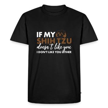 Si mon Shih Tzu ne t’aime pas - T-shirt Premium bio Homme - noir - Devant - Nico (187cm)