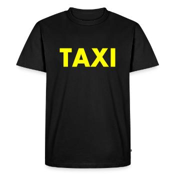Taxi - Men's Premium Organic T-Shirt - black - Front - Nico (187cm)