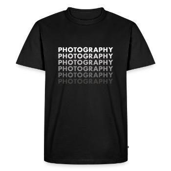 Photographe Photographie - T-shirt Premium bio Homme - noir - Devant - Nico (187cm)
