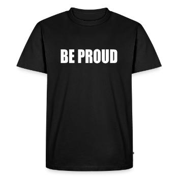 Be proud - T-shirt Premium bio Homme - noir - Devant - Nico (187cm)