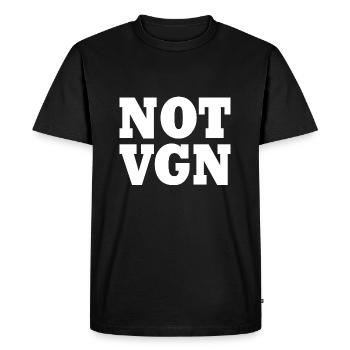 Not vegan - T-shirt Premium bio Homme - noir - Devant - Nico (187cm)