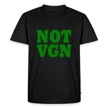 Not vegan - T-shirt Premium bio Homme - noir - Devant - Nico (187cm)