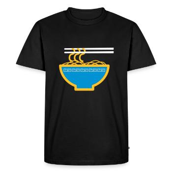 Noodles - Men's Premium Organic T-Shirt - black - Front - Nico (187cm)
