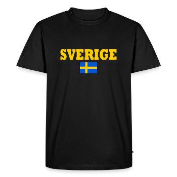 Sverige - T-shirt Premium bio Homme - noir - Devant - Nico (187cm)