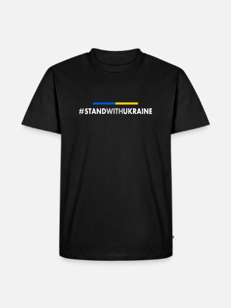 Stand with ukraine - Men's Premium Organic T-Shirt - black