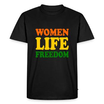 Women life freedom iran - Men's Premium Organic T-Shirt - black - Front - Nico (187cm)
