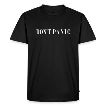 Ne paniquez pas - T-shirt Premium bio Homme - noir - Devant - Nico (187cm)