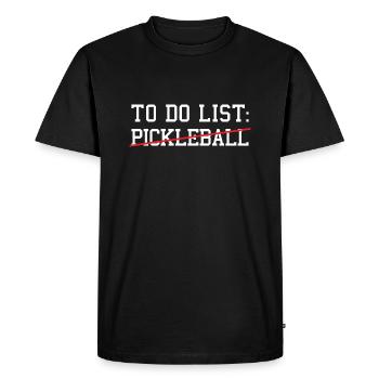 Sport To Do List Pickleball - Men's Premium Organic T-Shirt - black - Front - Nico (187cm)